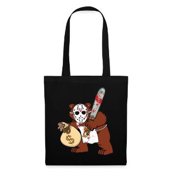 Horror Movie Character Monster Bear Saw Halloween - Stoffbeutel - Schwarz - Vorne