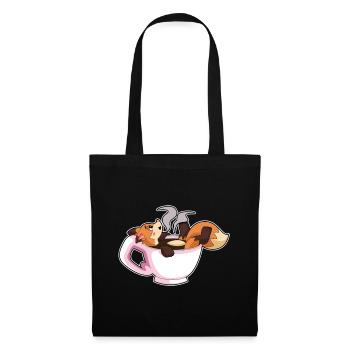 Fox Cup of Coffee - Tote Bag - black - Front