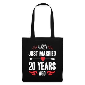 Je viens de me marier il y a 20 ans 20e anniversaire de mariage - Sac en tissu - noir - Devant