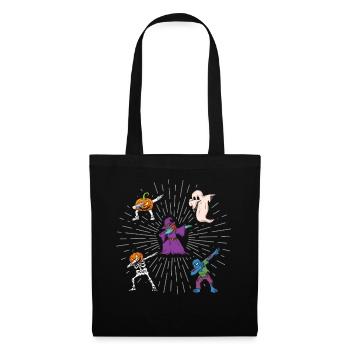 Dabbing Zombie Pumpkin Horror Scary Halloween - Stoffbeutel - Schwarz - Vorne