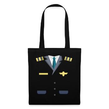 Funny Pilot Costume For Halloween - Tote Bag - black - Front