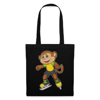 Affe Eislaufen Schlittschuhe - Tote Bag - black - Front