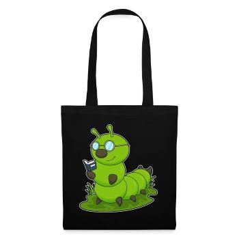 Lunettes de livre Caterpillar Nerd - Sac en tissu - noir - Devant