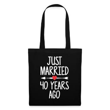Je viens de me marier il y a 40 ans 40e anniversaire de mariage - Sac en tissu - noir - Devant