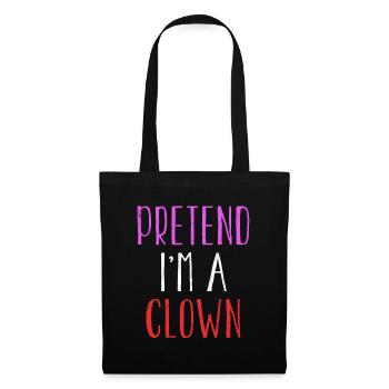 Drôle de faire semblant que je suis clown Costume pour Halloween - Sac en tissu - noir - Devant