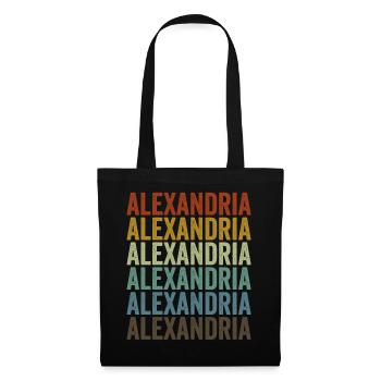 Alexandria Ägypten Retro Vintage - Stoffbeutel - Schwarz - Vorne