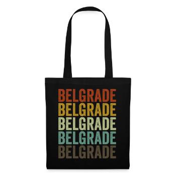 Belgrad Serbien Retro Vintage - Stoffbeutel - Schwarz - Vorne