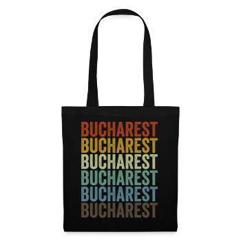 Bucharest Romania Retro Vintage - Tote Bag - black - Front
