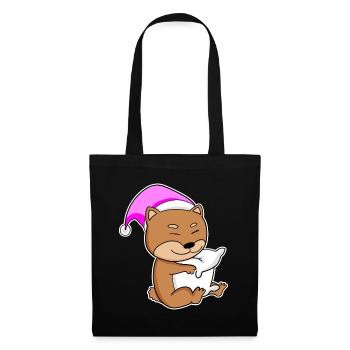 Chien de race de chien Shiba Inu - Sac en tissu - noir - Devant