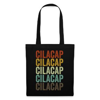 Cilacap Indonésie Rétro Vintage - Sac en tissu - noir - Devant