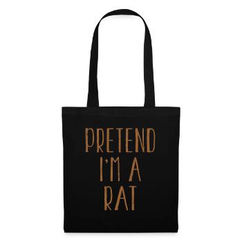 Funny Pretend I'm Rat Costume For Halloween - Tote Bag - black - Front