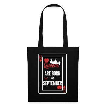 Queens Are Born In September Birthday Date Girls W - Tote Bag - black - Front