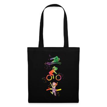 Watercolors Women Triathlon - Tote Bag - black - Front