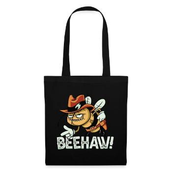 Beehaw Bee with Cowboy Hat Yeehaw - Tote Bag - black - Front