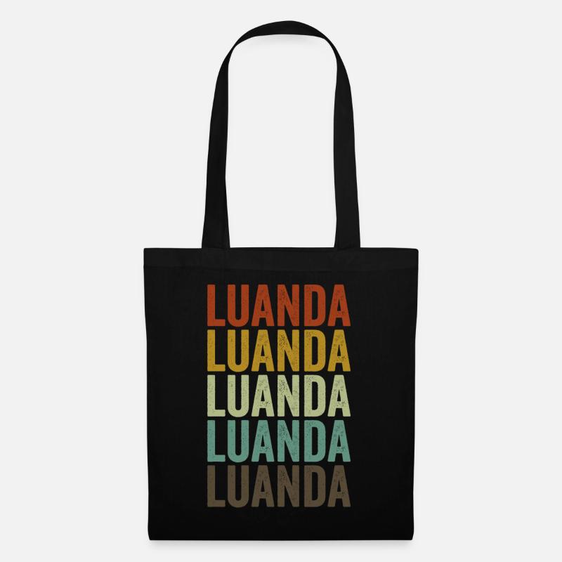 Luanda Angola Retro Vintage - Stoffbeutel - Schwarz