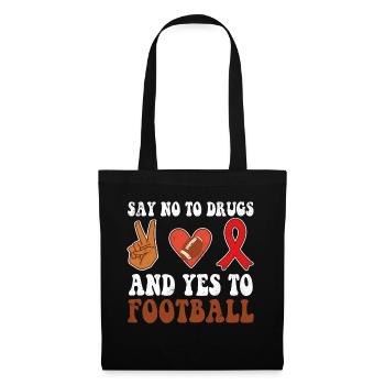 Peace Ribbon Week Awareness Yes FootBall Wear Red - Stoffbeutel - Schwarz - Vorne