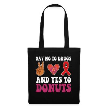 Peace Ribbon Week Awareness Yes Donuts Wear Red - Stoffbeutel - Schwarz - Vorne