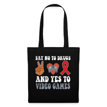 Peace Ribbon Week Awareness Yes Games Wear Red - Stoffbeutel - Schwarz - Vorne