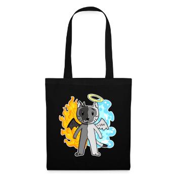 Cat Cat Breed Burma - Angel and Devil - Tote Bag - black - Front