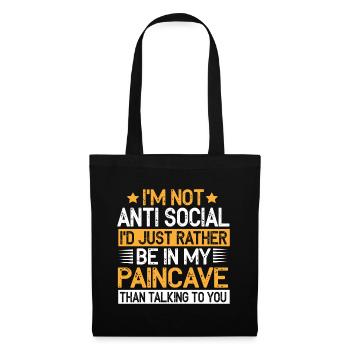 I'm Not Antisocial Paincave Triathlon - Tote Bag - black - Front