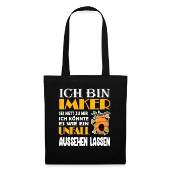 Imker Imkerei Honig Bienen - Stoffbeutel - Schwarz - Vorne