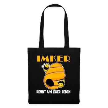 Imker Imkerei Honig Bienen - Stoffbeutel - Schwarz - Vorne