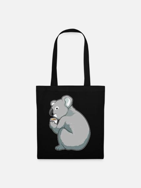 Koala Kaffee Tasse - Stoffbeutel - Schwarz