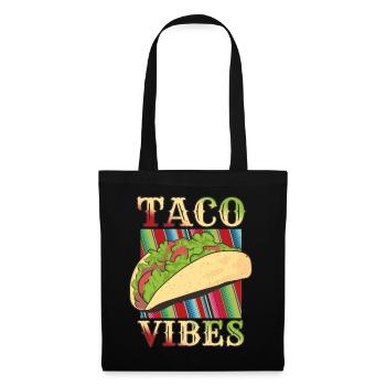 Retro Vintage Mexican Food Taco Vibes - Stoffbeutel - Schwarz - Vorne