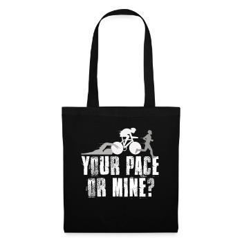 Votre rythme ou mon triathlon - Sac en tissu - noir - Devant