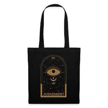 Judgement Eye Skeleton Tarot Card Halloween - Stoffbeutel - Schwarz - Vorne