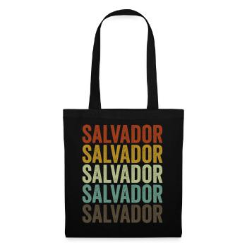 Salvador Brésil Rétro Vintage - Sac en tissu - noir - Devant