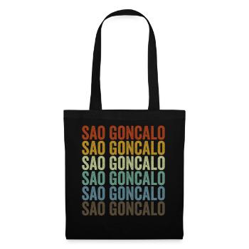 Sao Goncalo Brasilien Retro Vintage - Stoffbeutel - Schwarz - Vorne