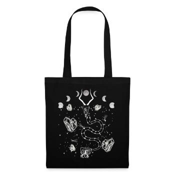 Occult Vintage Tarot Stars Goblincore Halloween - Stoffbeutel - Schwarz - Vorne