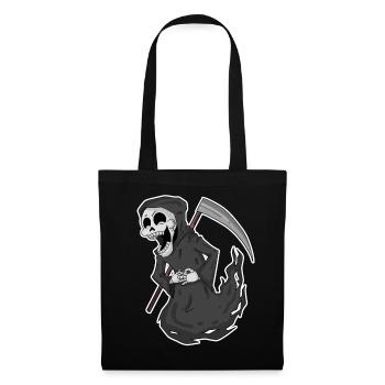 Grim Reaper rit drôle - Sac en tissu - noir - Devant