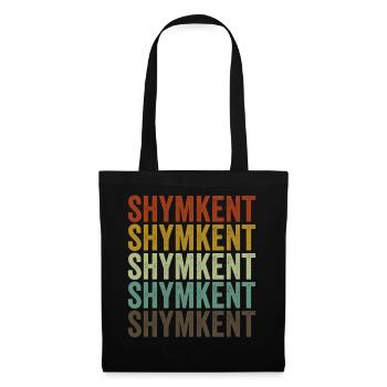 Shymkent Kasachstan Retro Vintage - Stoffbeutel - Schwarz - Vorne