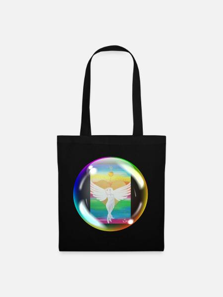 Regenbogen-Engel der Liebe Sonja Ariel von Staden - Stoffbeutel - Schwarz