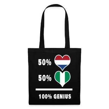 Nigéria et Pays-Bas Conception ingénieuse du drapeau - Sac en tissu - noir - Devant