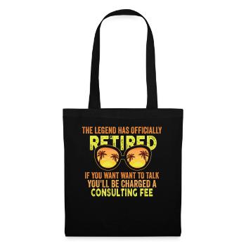 The legend is officially retired - Tote Bag - black - Front