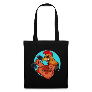 Strong Muscle Poulet Fitness Gym Poulets - Sac en tissu - noir - Devant