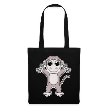 Bodybuilder Monkey Fitness Motivation Gift - Tote Bag - black - Front