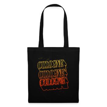 Cologne Cologne Allemagne City Skyline Font - Sac en tissu - noir - Devant