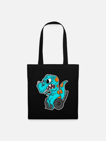 Vieux dinosaure - Sac en tissu - noir