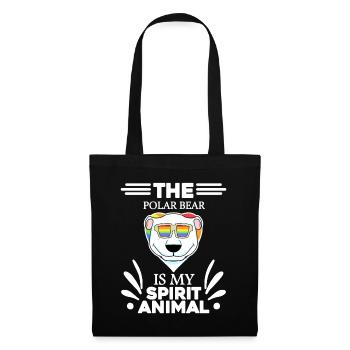 Ours polaire Ours polaire Ours polaire - Sac en tissu - noir - Devant