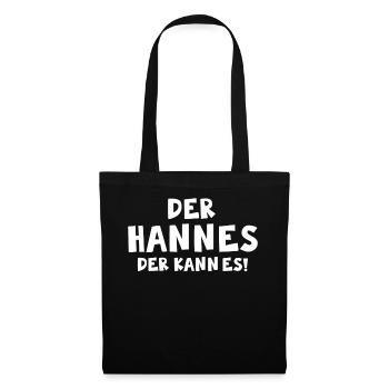 Der Hannes der kann es ! - Stoffbeutel - Schwarz - Vorne