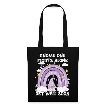 Gnome One Fights Alone Cancer Awareness - Tote Bag - black - Front