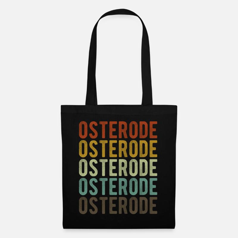 Osterode Stadt Retro Vintage - Stoffbeutel - Schwarz