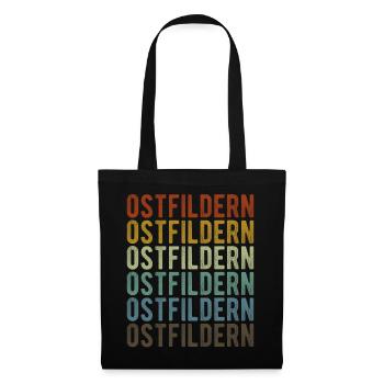 Ostfildern City Retro Vintage - Sac en tissu - noir - Devant