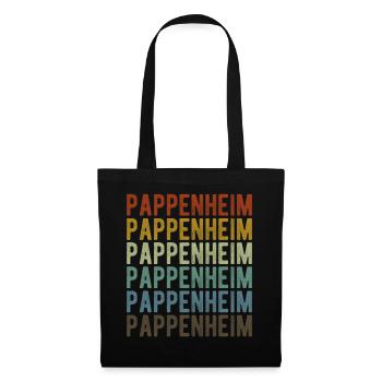 Pappenheim Stadt Retro Vintage - Stoffbeutel - Schwarz - Vorne