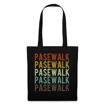 Pasewalk Stadt Retro Vintage - Stoffbeutel - Schwarz - Vorne