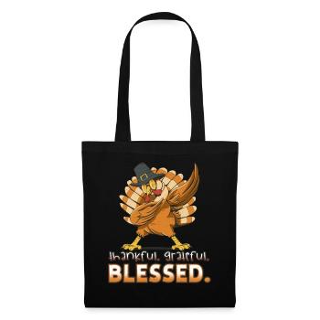 Bienheureux Dab Dabbing Turquie Thanksgiving - Sac en tissu - noir - Devant
